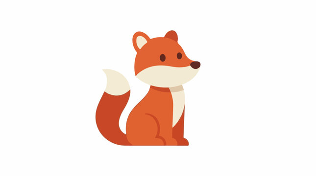 A cute cartoon fox with orange fur and white markings (2)