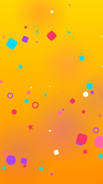 Pop Burst Shapes Vertical Background - Colorful Energetic Seamless Loop 1080x1920
