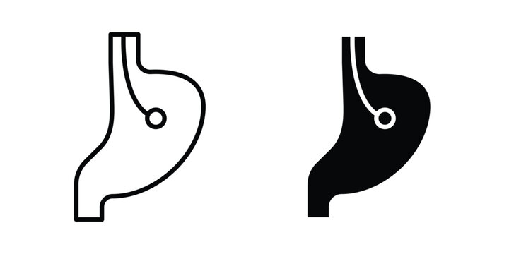 Endoscopy icon in line art design vector concepts