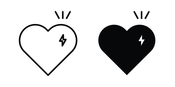 Heart attack icon in line art design vector concepts