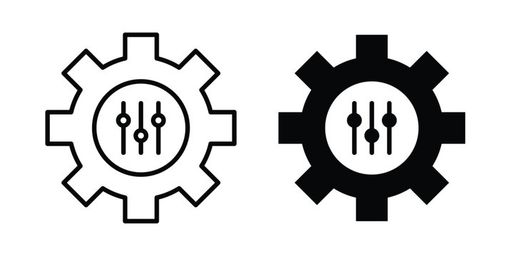 Mass customization icon in line art design vector concepts