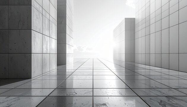 Minimal geometric grid abstract background with thin elegant lines and large negative space