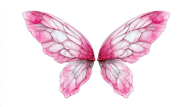 Pink fairy wings evoke magic and wonder in this image