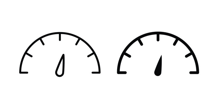 Performance indicator icon in line art design vector concepts