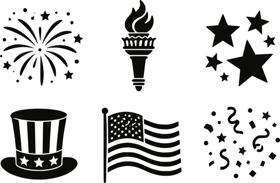 black and white celebration of independence day 