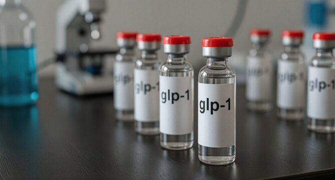 Insulin Glp-1 Vial Bottles Pharmaceutical Science Medical Research Lab