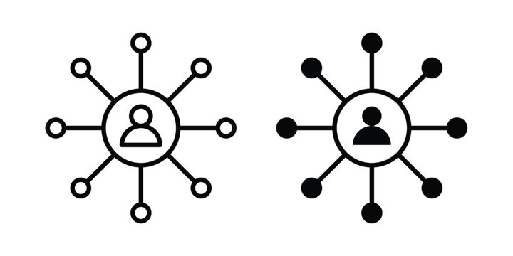 Stakeholders icon in line art design vector concepts
