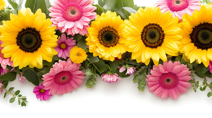 Fototapeta premium Bright Spring Flowers Banner