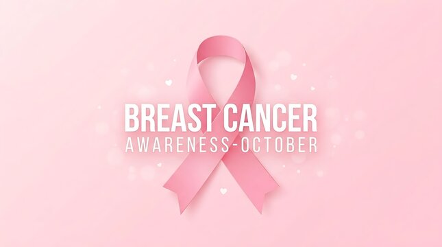 Breast cancer awareness month october event graphic with awareness