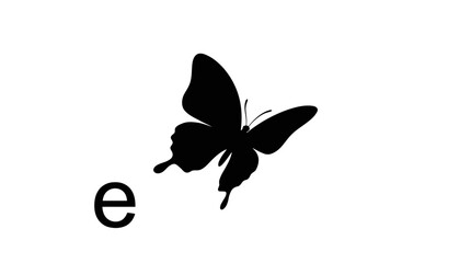 Butterfly Silhouette Against A White Background lepidoptera © FARISTA