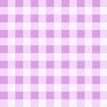Seamless gingham check pattern in soft lavender purple and white. Classic vintage plaid texture with gentle pastel tones, perfect for fabric, textile, wrapping paper, wallpaper, nursery decor.
