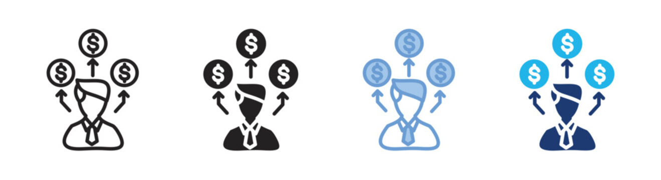 Liabilities icon set multiple style collection