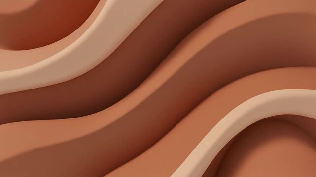 Minimalist Terracotta and Beige Matte Waves with Earthy Tones