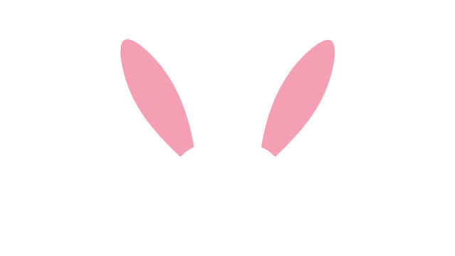 Rabbit ears headband with pink inner ears isolated