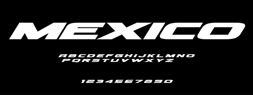 Mexico Sport Font Typography &mdash; Bold Athletic Display Alphabet Inspired by Mexican Team Colors and Energy