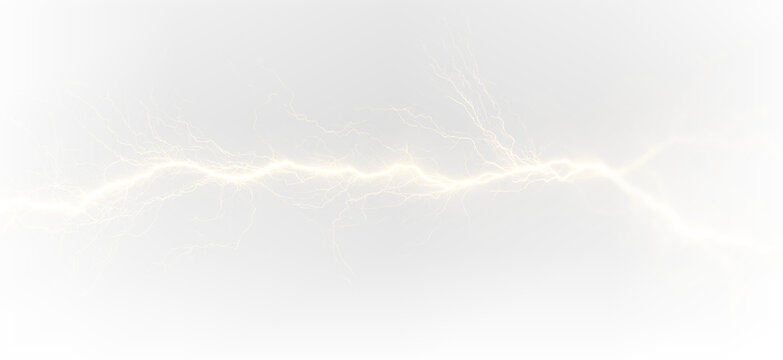 Vibrant Yellow Electric Arc with Glowing Thunder Effects PNG