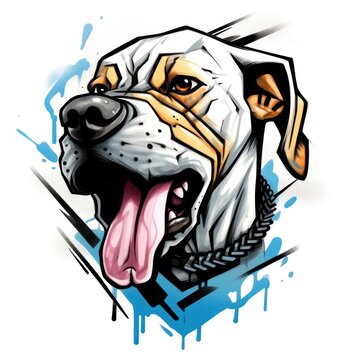 Fierce dog drawing animal mammal.