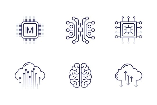 Artificial Intelligence Network Icon Bundle High Resolution Picture