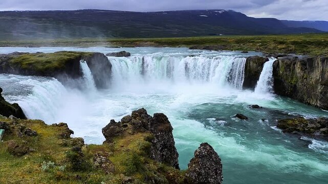 Iceland Waterfall Godafoss 