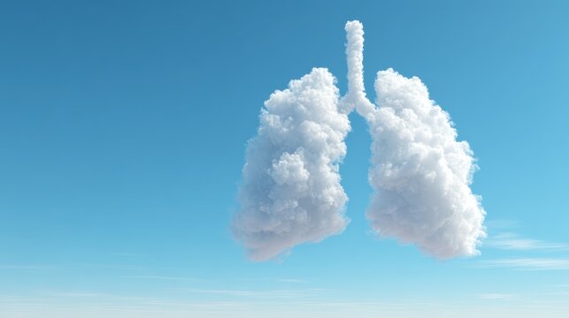 Lungs made of Clouds in the Sky