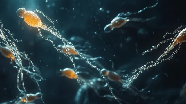 selective focus sperm swimming through female reproductive tract using tail propulsion mechanism