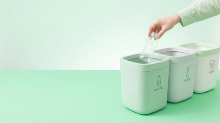Obraz premium Zero Waste Recycling and Eco-Friendly Practices for Sustainable Living