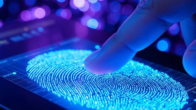 Finger scan on digital screen