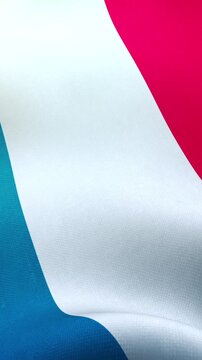 フランス、風にはためく国旗、シームレスなループ素材
