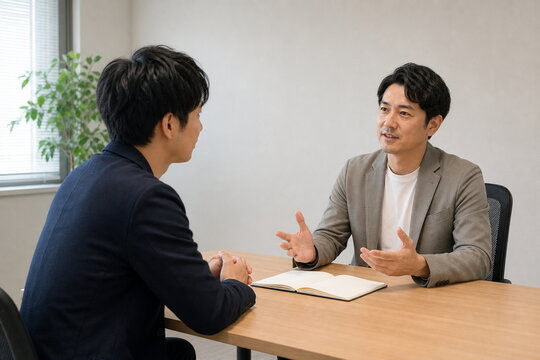 採用後の定着を話し合う一対一面談