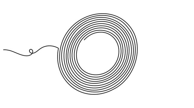 Marketing target with arrow icon sign continuous one line drawing on white background minimalist  leadership development and growth symbol 4k animation video