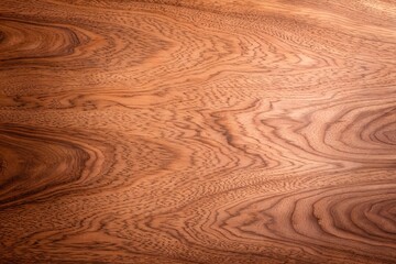Fototapeta premium Walnut brown wavy wood grain textured background
