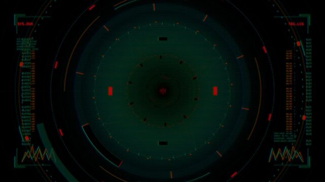 Sci fi holographic hud interface tech scanning network