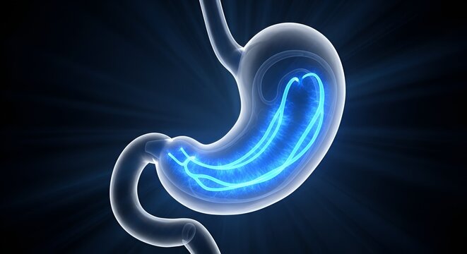 Human Stomach Anatomy Medical X Ray Illustration