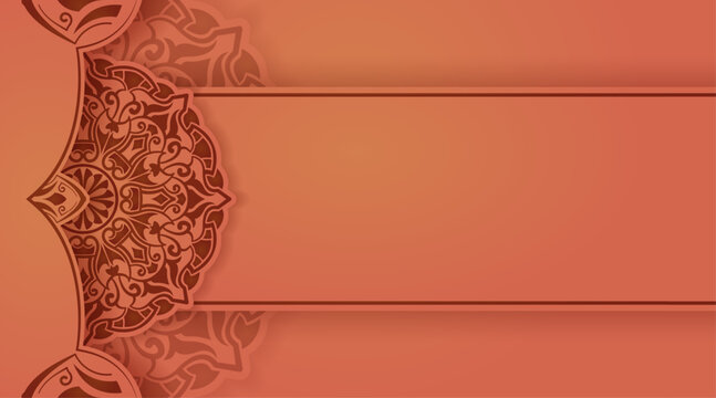 Vintage background with mandala ornament
