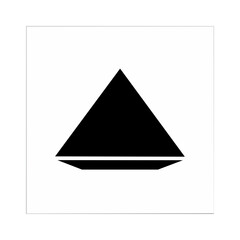 Fototapeta premium Black equilateral triangle vector icon