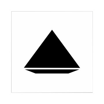 Black equilateral triangle vector icon