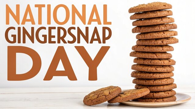 Bold Luxury Typography Celebrating National Gingersnap Day With Style.