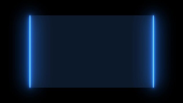 Digital Technology hud animation.  Modern banner, frame of lower third. Neon hologram screen, HUD Square Frames, HUD GUI futuristic element Sci-fi concept design.