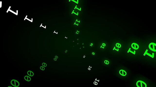 Binary matrix hyperspace data tunnel hacker cyber code
