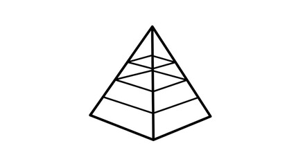 Fototapeta premium Geometric Pyramid Shape Icon Symbol.