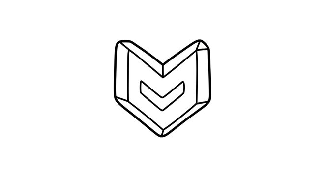 Geometric Shape Chevron Icon Design.