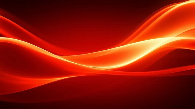 Abstract red and orange flowing lines