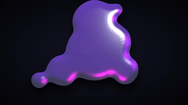 Amethyst plasma abstract metal blob morphing purple premium