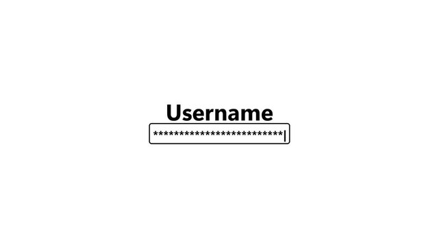 Text Input Field With Cursor Animation On White Background
