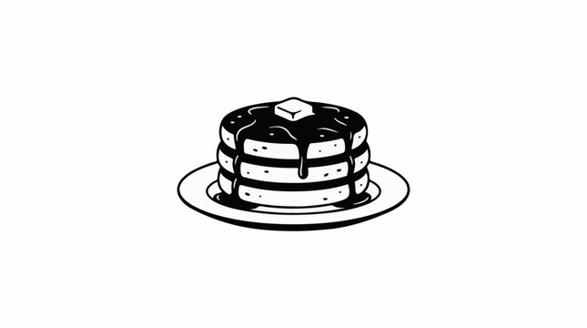 A stack of pancakes on a plate