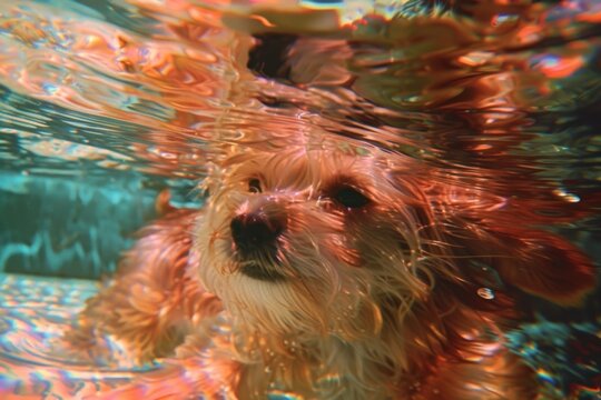 Pupy swimming underwater recreation outdoors animal.