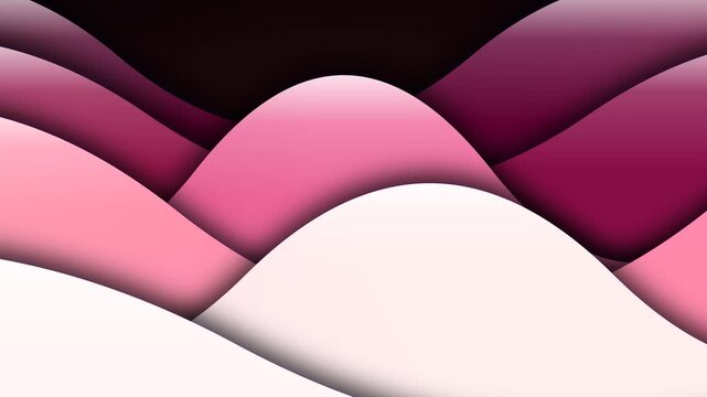 Rose gold liquid gradient silk ribbon wave fluid pink