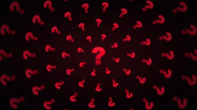 Red holographic radar question marks scan error network