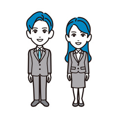 Fototapeta premium Smiling businesspeople (men and women)