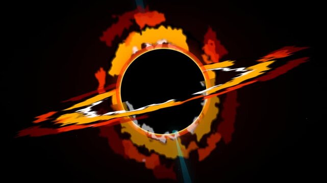 Abstract cosmic black hole accretion disk galaxy space